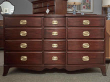 Continental Furniture Solid Mahogany Twelve Drawer Serpentine Front Dresser