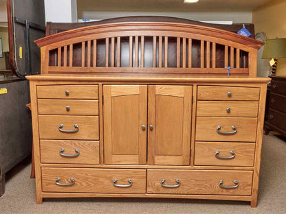 Blackhawk Oak Triple Dresser with 8 Drawers & 1 Door with Cedar Lined Interior