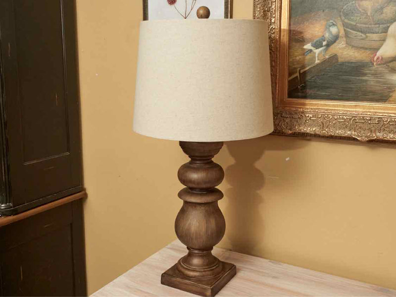 Roanoke Table Lamp With Linen Hardback Shade