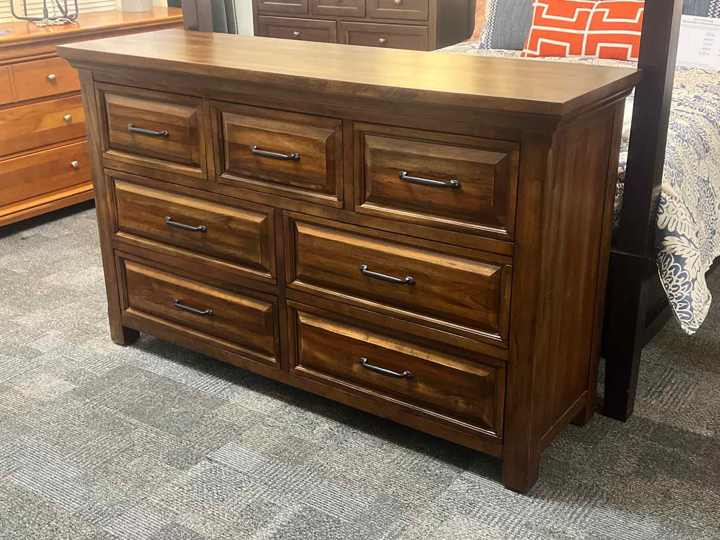 Dark Brown 7 Drawer Dresser