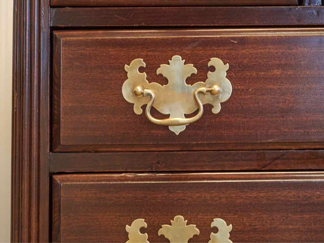 Mahogany Queen Anne 3 Over 3 Drawer Dresser