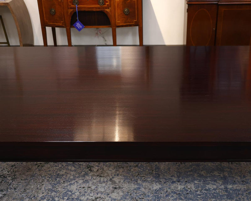 David Iatesta Custom Mahogany Dining Table with Tapered Legs