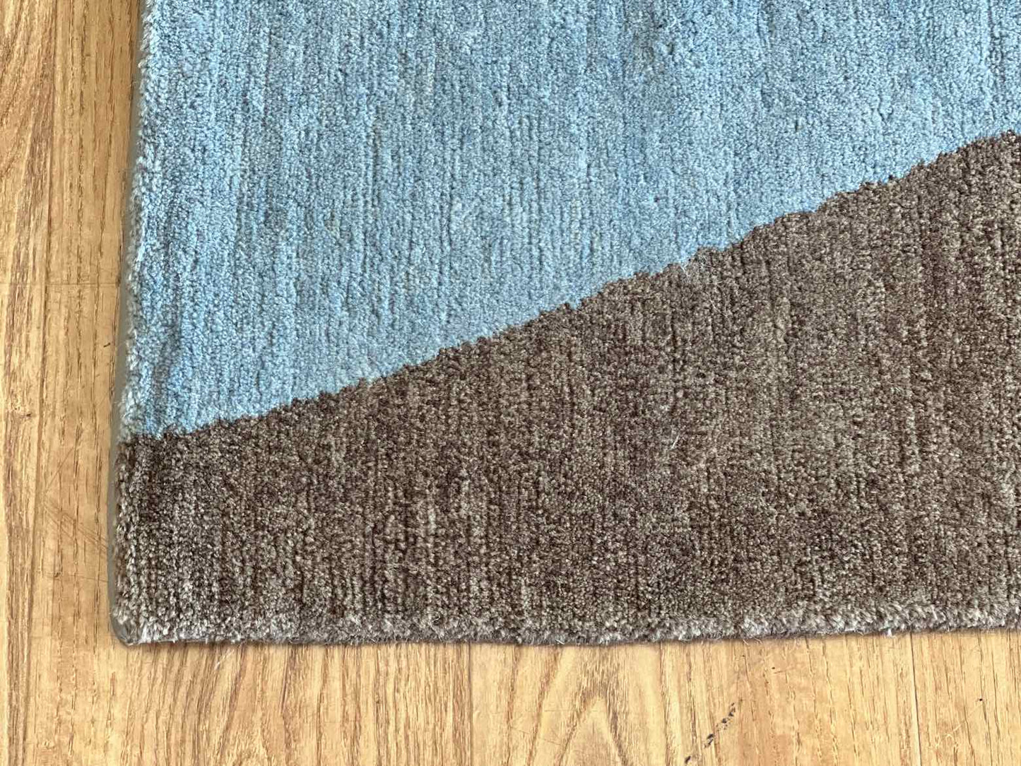 Brown & Blue Wool Area Rug