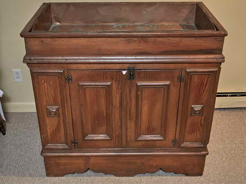 Antique CopperTray  2 Door  Dry Sink