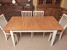 Cream Finish Cherry Top Table & 4  Chair& Bench Dining   Set