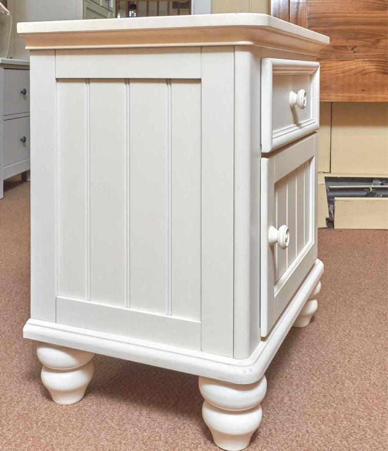 Legacy Classic Ivory 1 drawer 1 Door Beadboard Accents  Nightstand