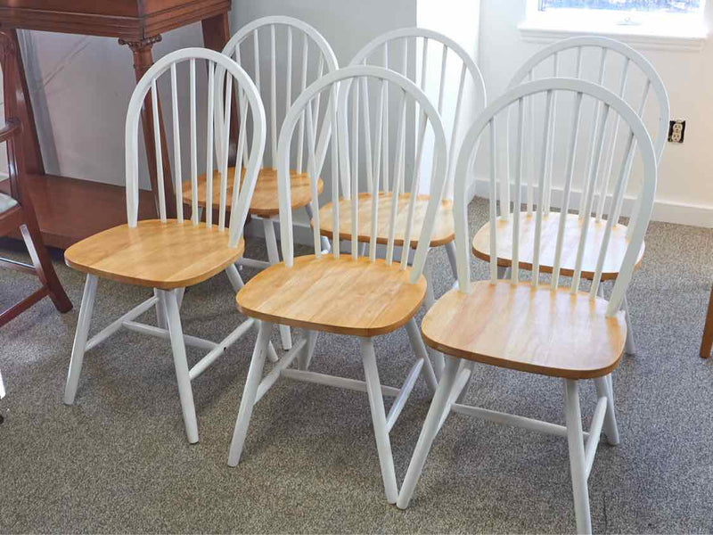 Set of Six Two Tone Side Chairs