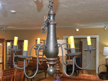 Irvin's 'Norfolk' Black Finish 6 Arm Chandelier