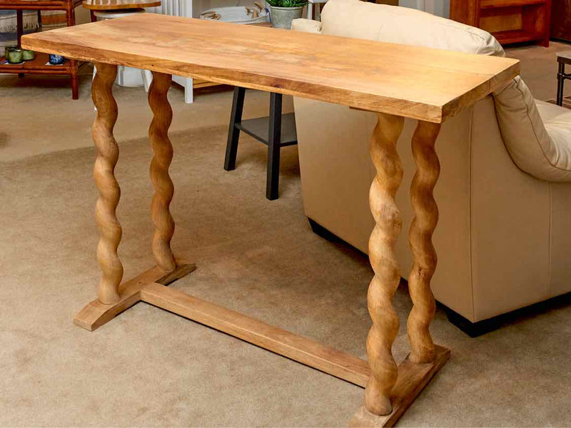 Wisteria  Gumwood Barley Twist Legs Console Table