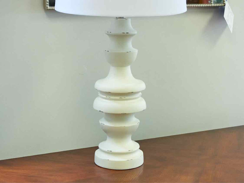 Distress Old White Table Lamp