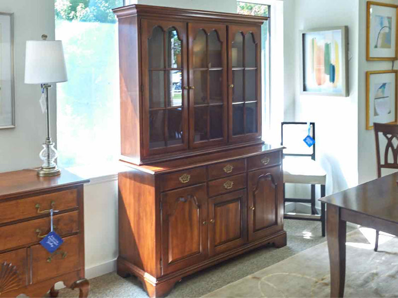 Colonial Cherry Two Piece China Cabinet