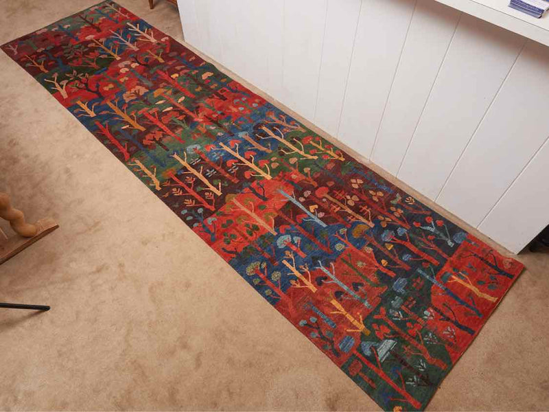 "Forest" Wool Large Runner Hand Made in Nepal