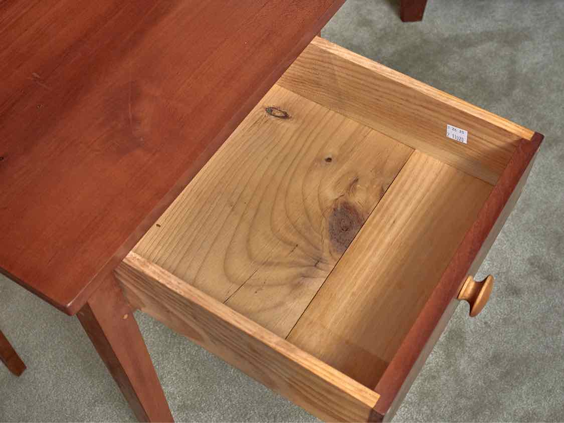 Solid Cherry 1 Drawer Shaker Style Legs Side Table