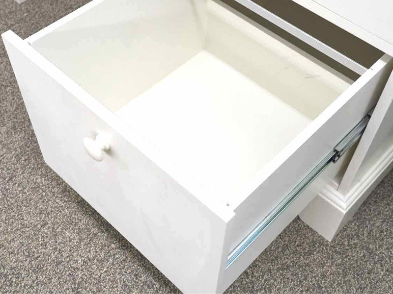 Pottery Barn  White 3 Drawer Desk & 1 File Drawer