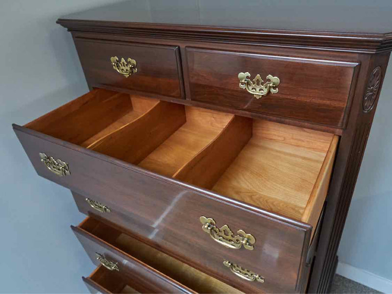 Ethan Allen Georgian Court Cherry Chest W/ Secretary