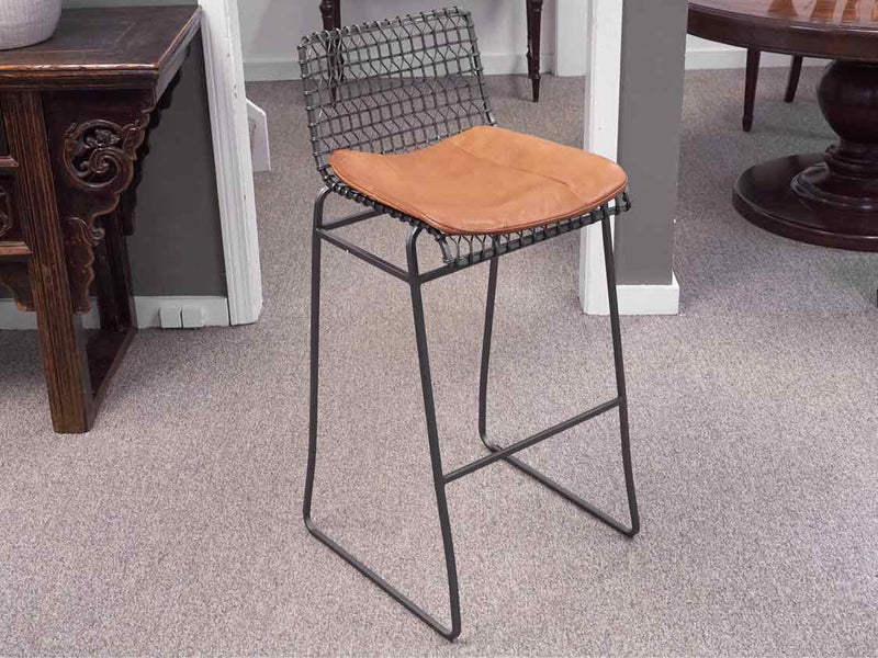 Set of 4 Crate & Barrel 'Tig' Wire Frame Bar Stools