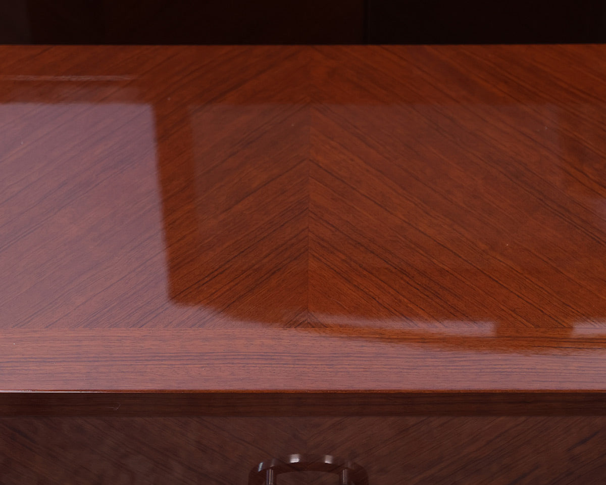 Rosewood Lacquer Pair of Nightstands