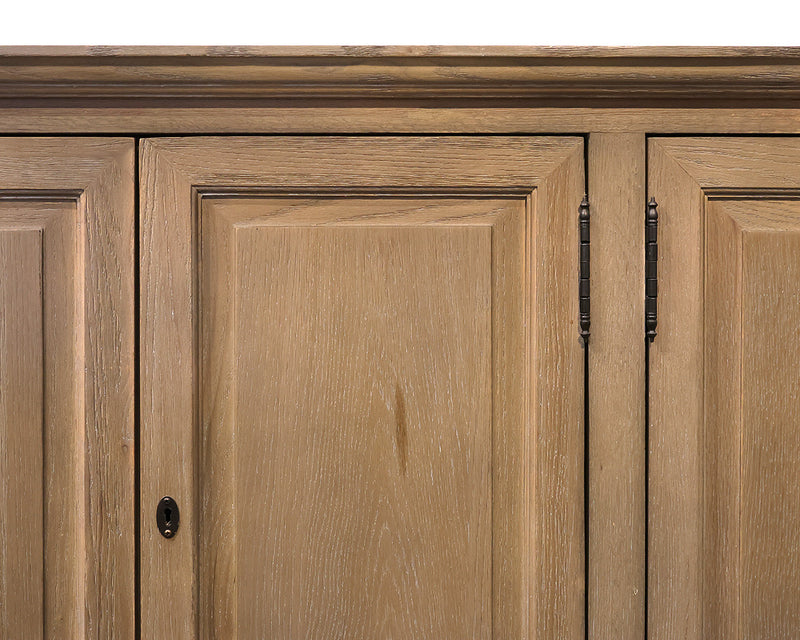 RH French 4-Door 72" Sideboard in Grey Drifted Oak Finish