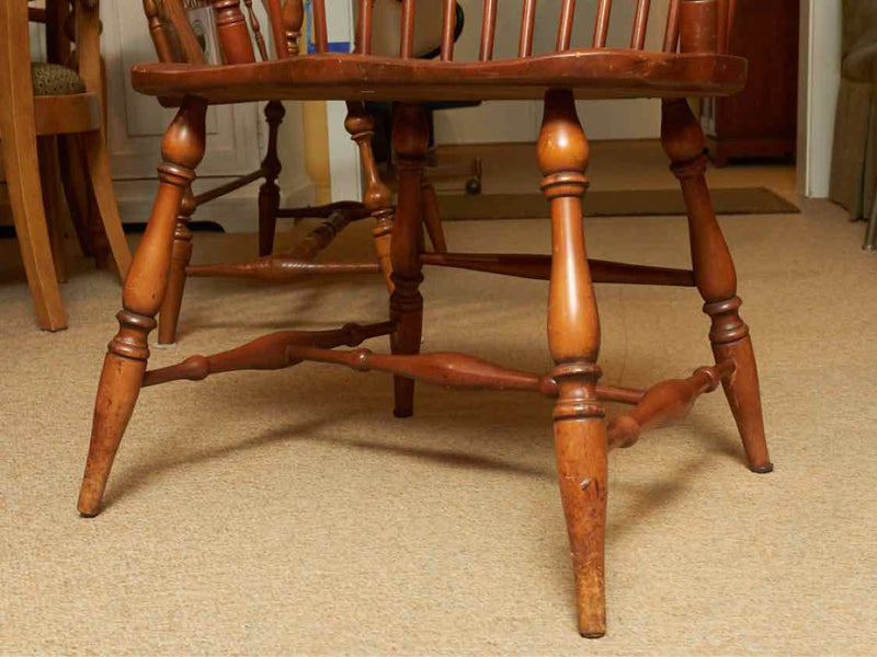 Cherry Finish Windsor Comb Back Arm Chair