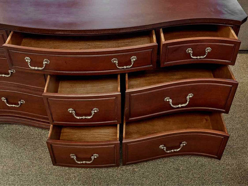 Grand Rapids Mahogany Serpentine  9 Drawer Dresser