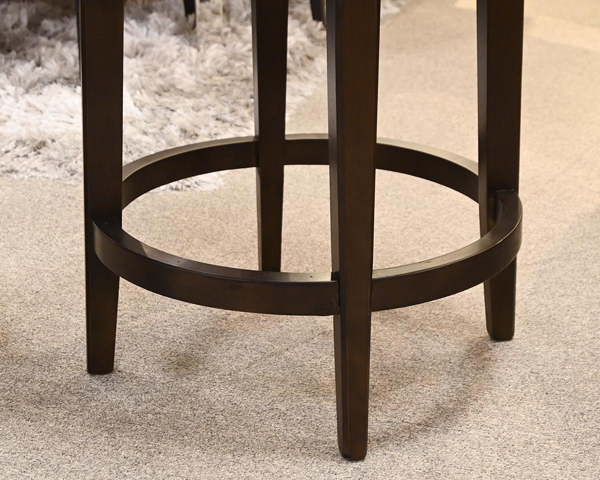 Single Swivel Counter Stool in Linen Upholstery