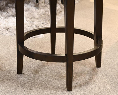 Single Swivel Counter Stool in Linen Upholstery