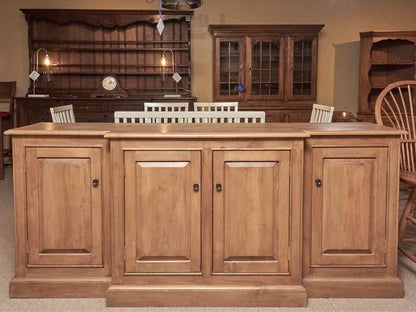 Redford House 'Livingston' Stained Alder Wood 4 Door 3 Shelf Credenza