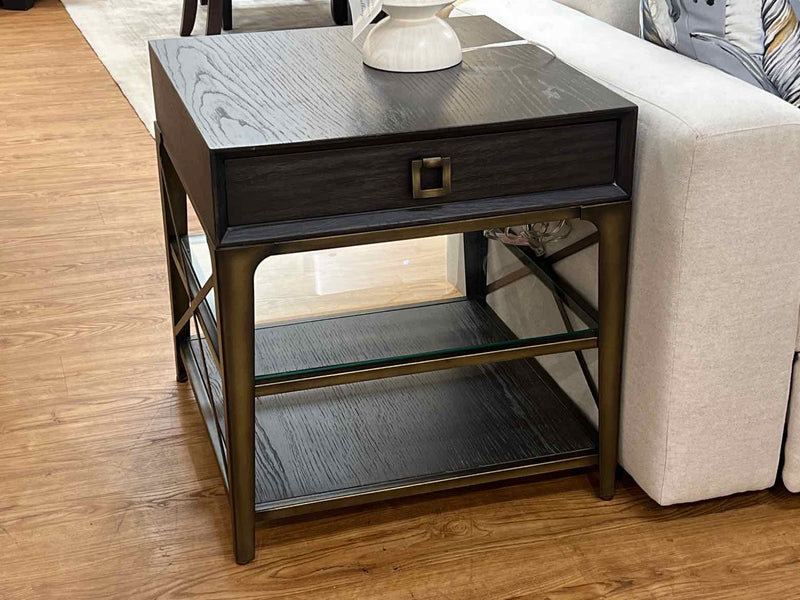 Hekman Espresso Ash Side Table