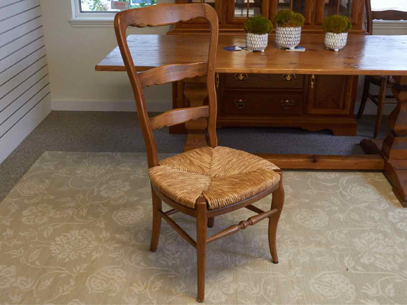 Set of 8 Rustic Ladder Back Dining Chairs