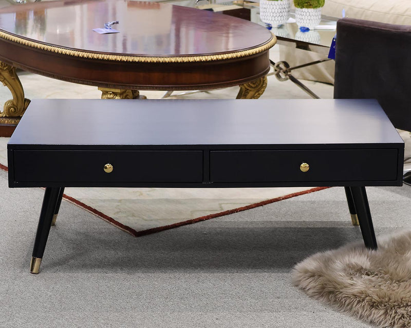 Safavieh' Levision' Navy Blue  Cocktail Table with Brass Knobs