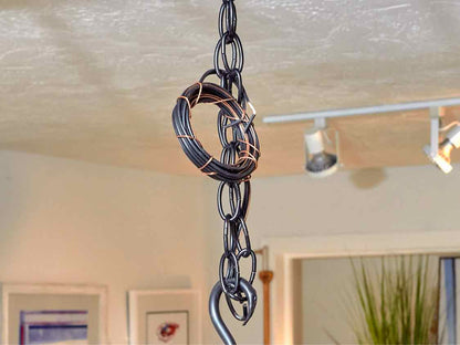 Country Tradiition Black Finish 4 Arm Chandelier