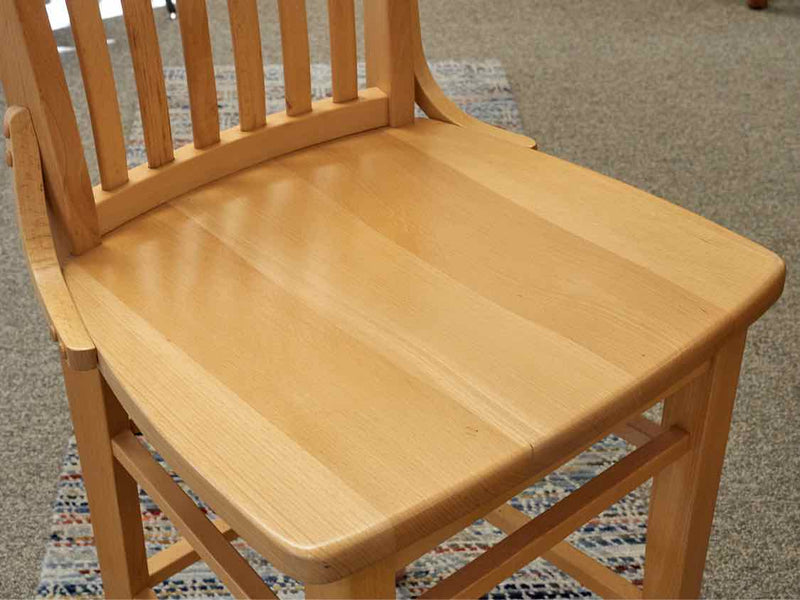 Pair of Eastern Butcher Block Maple Counter Stools