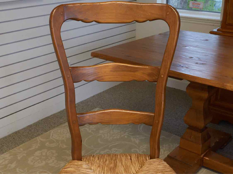 Set of 8 Rustic Ladder Back Dining Chairs