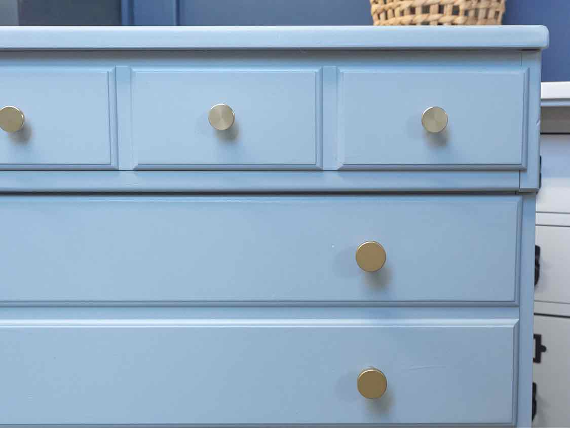 One Drawer Two Door Nightstand Finished in 'Pewter Grey'