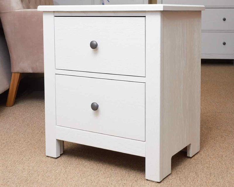 Vaughan Bassett White Finish Fundamentals 2 Drawer  Nightstand