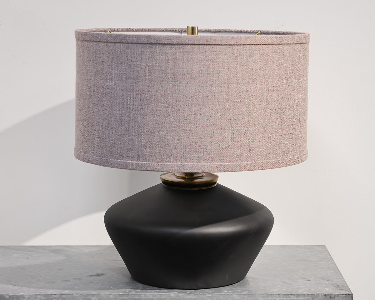 "Gwendolyn" Matte Black Cement Table Lamp