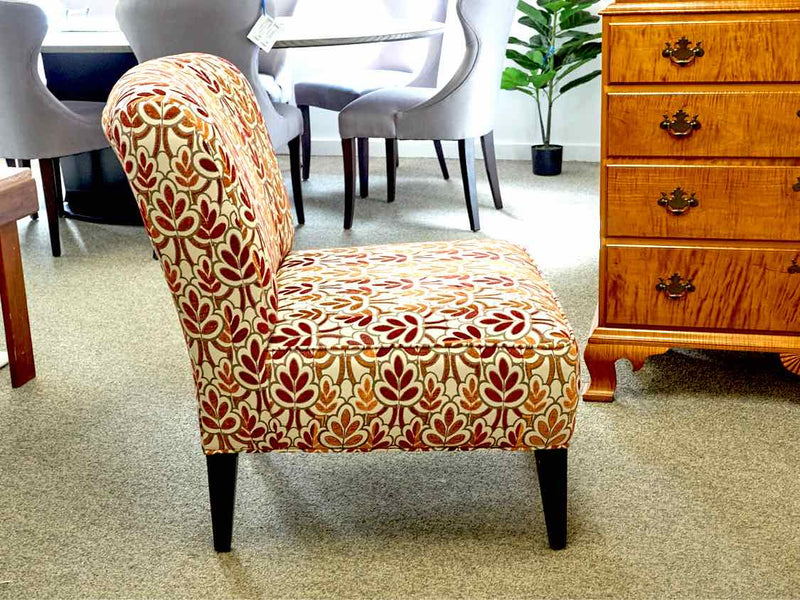 Armless Accent Chair in Autumn Tones