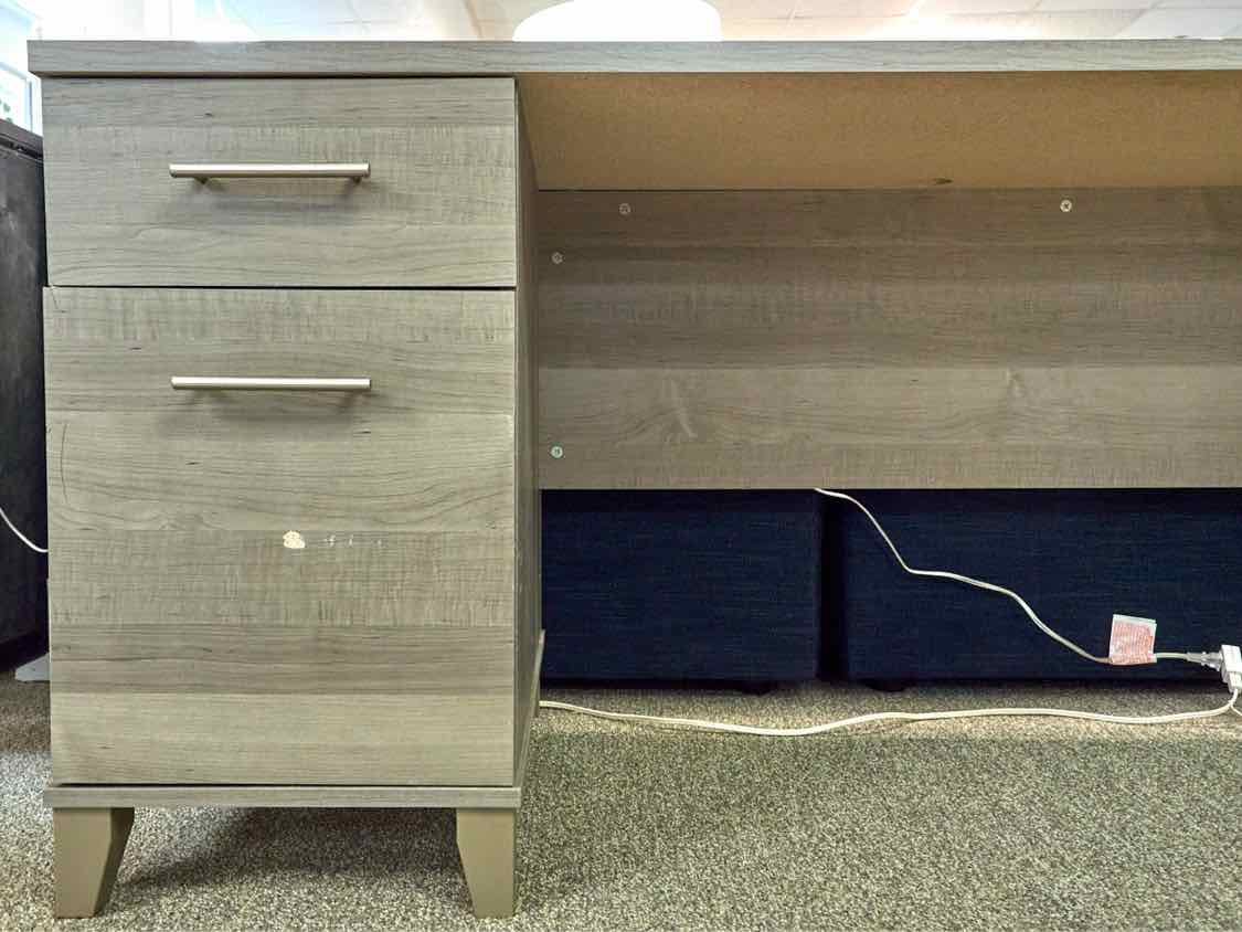 Grey Wash Two Drawer Desk