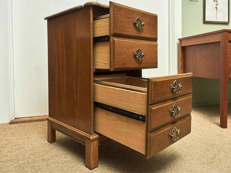 Oak 2 Drawer File Cabinet