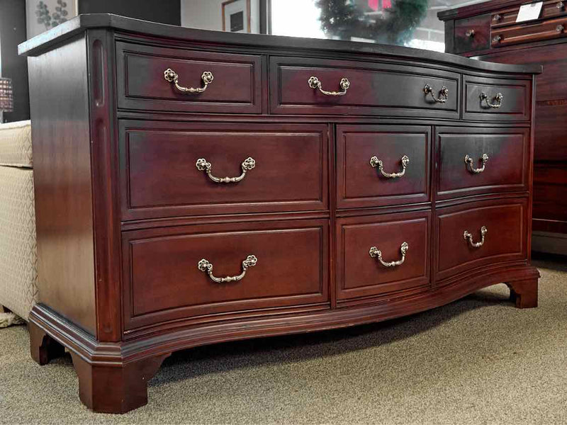 Grand Rapids Mahogany Serpentine  9 Drawer Dresser