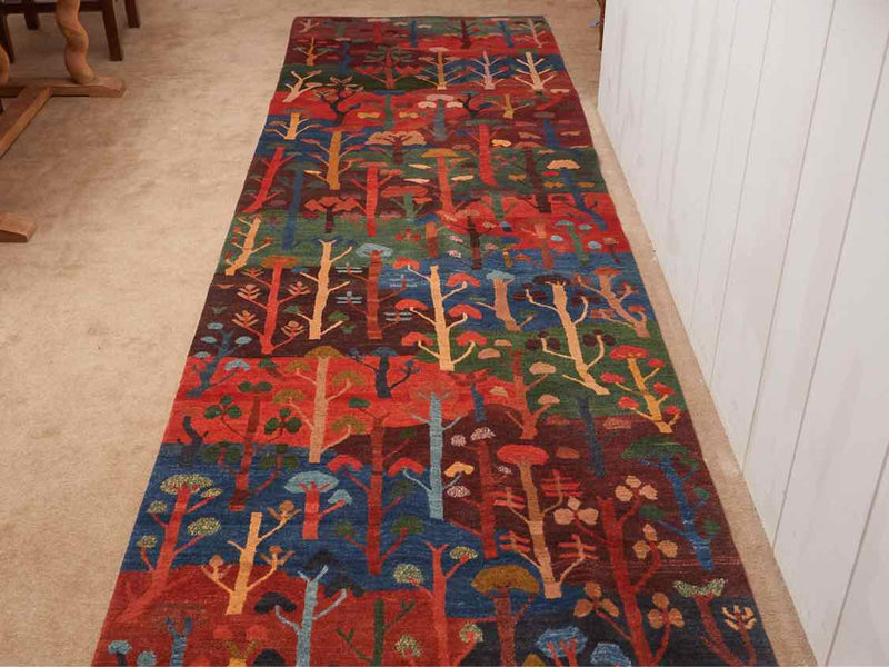 "Forest" Wool Large Runner Hand Made in Nepal