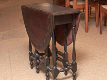 Mahogany Ornate Carved Gate Leg Drop Leaf Side Table