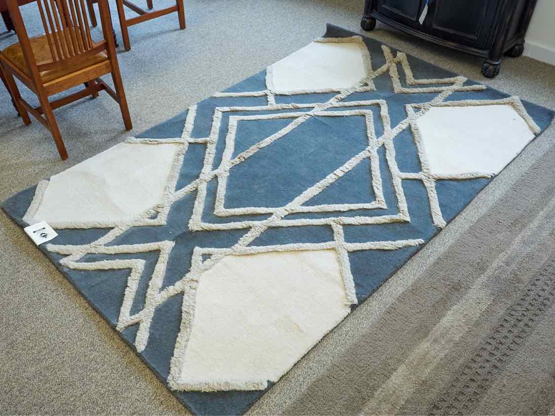 West Elm  'Tapis Alfombra' Wool Gray & Beige Area Rug