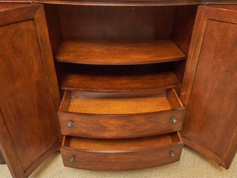 Drexel Mahogany Sideboard with 12 Drawers & 2 Doors with Antique Bronze Handles