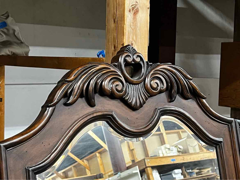 Inlaid Walnut Dresser & Mirror