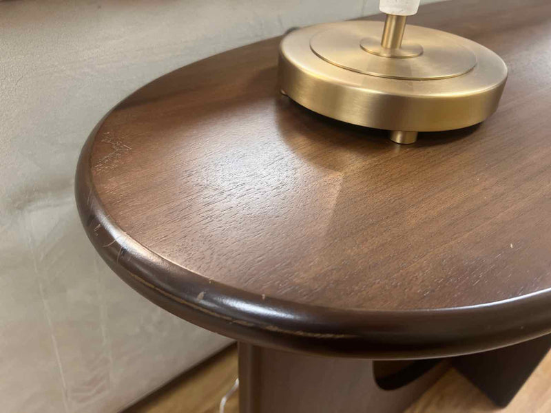 Espresso Oval Console