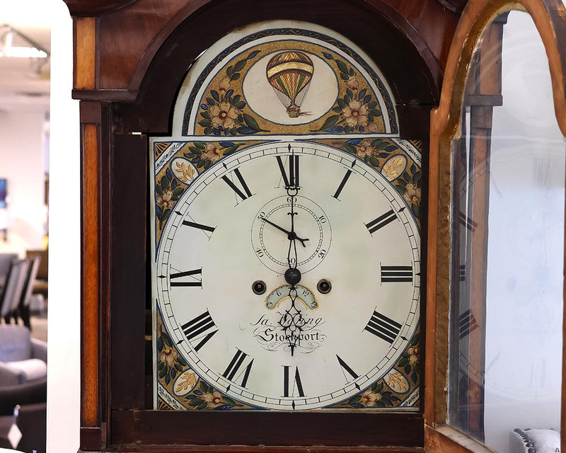 Waring Stockport Grandfather Clock with Hot Air Balloon & Floral Face