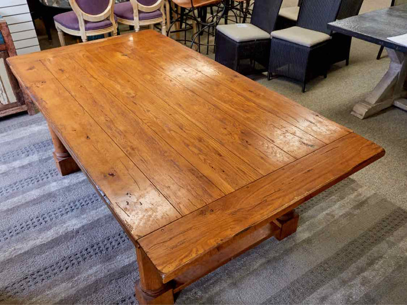 Rustic Plank Top Dining Table