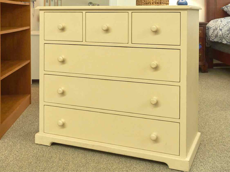 Custom Painted Tan Six Drawer Dresser