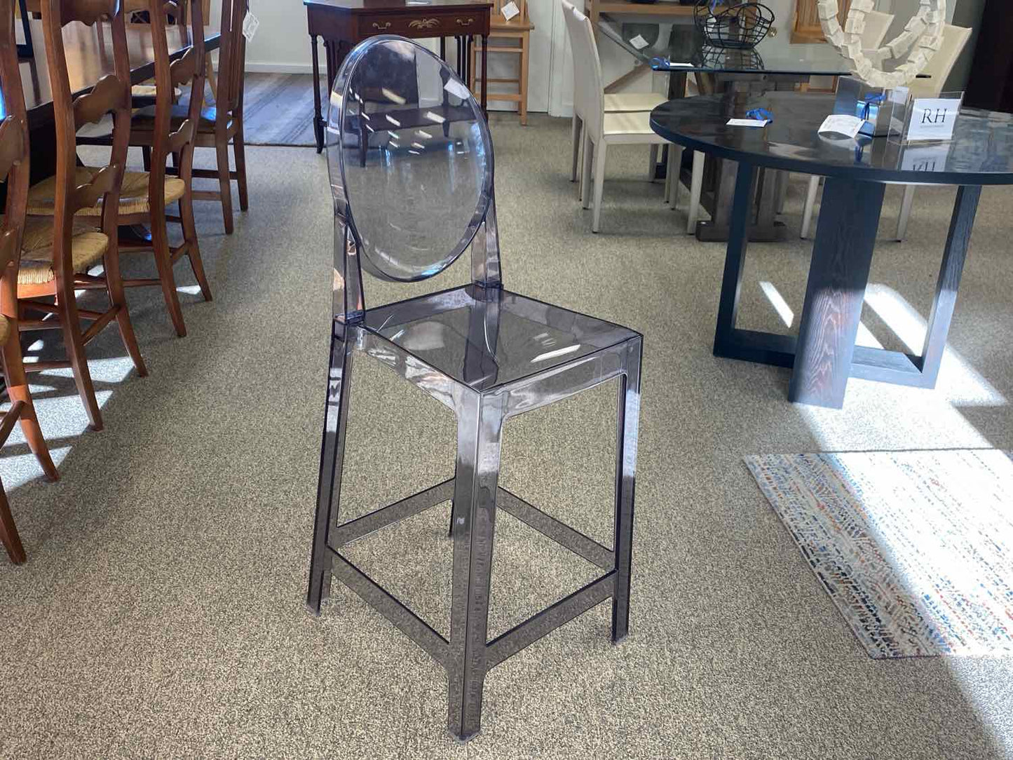 Set of 4 Lucite Ghost Counter Stools